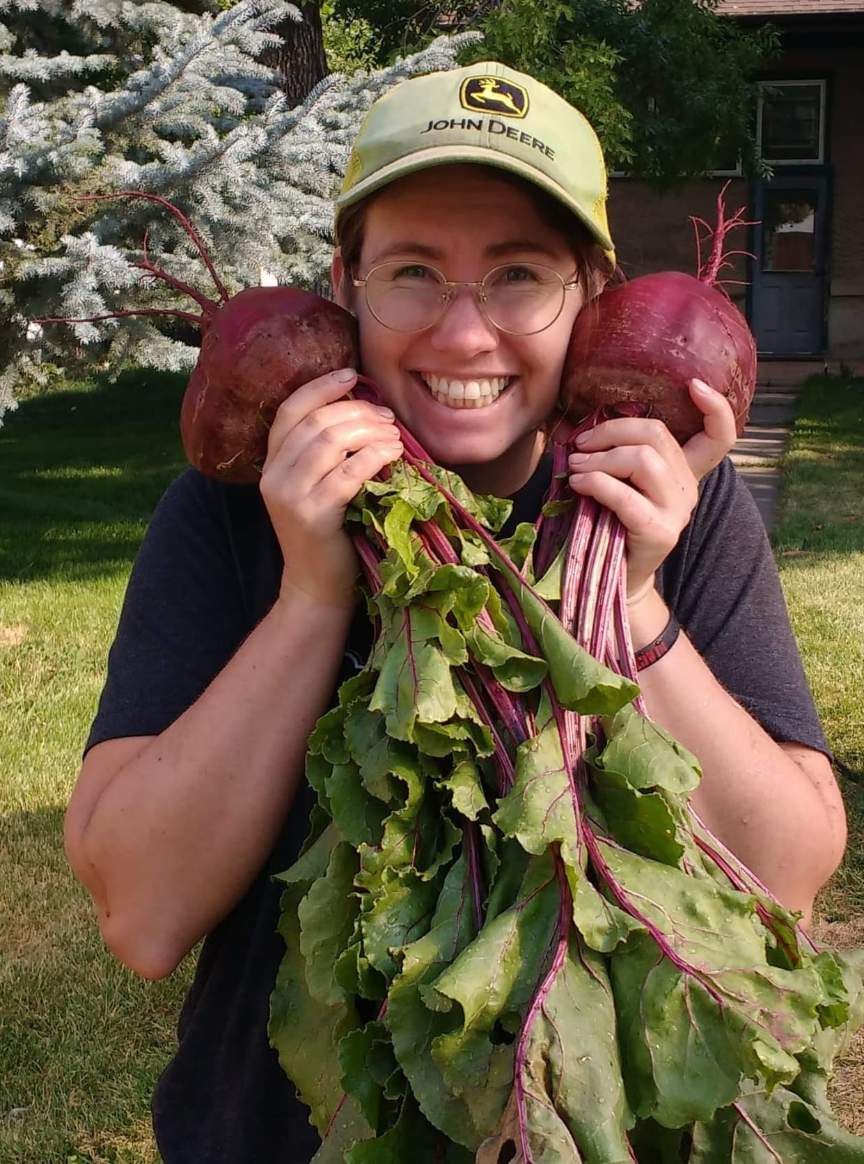 Me with beets that went on to win a blue ribbon at the Cache County Fair.